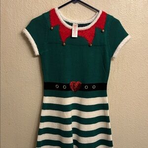 holiday time elf sweater dress Beignet Holiday Cotton Twirl Dress main image 1